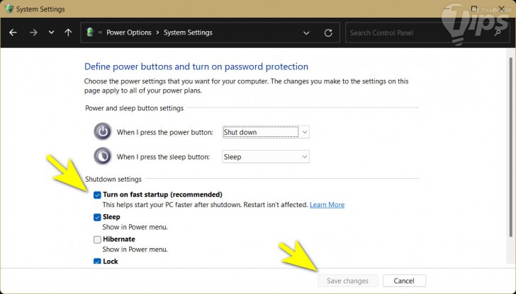 การปิดคุณสมบัติ Fast Startup ของระบบปฏิบัติการ Windows