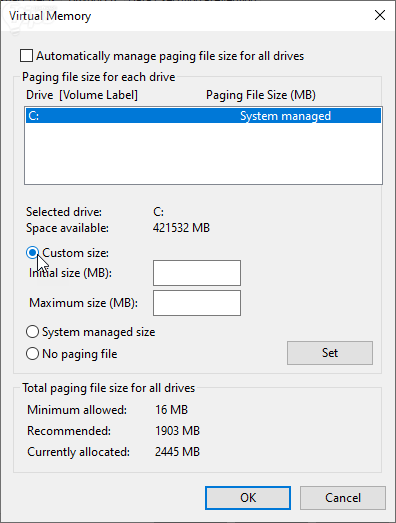 วิธีปรับขนาดไฟล์ Pagefile.sys วิธีปรับขนาดไฟล์ Pagefile.sys