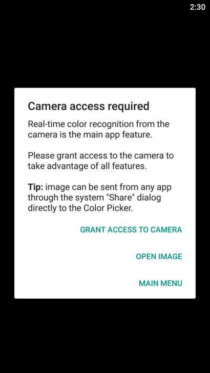 แอป Color Picker บนระบบปฏิบัติการ Android (Color Picker application on Android OS)