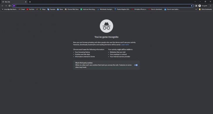วิธีที่ 7 เปิด โหมดไม่ระบุตัวตน (Incognito mode) บนเบราว์เซอร์