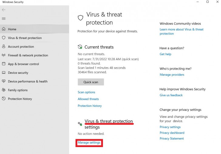 วิธีที่ 6 ปิดการทำงานของ Firewall และโปรแกรมแอนตี้ไวรัส