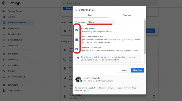 วิธีล้างข้อมูลการท่องเว็บไซต์ บนเว็บเบราว์เซอร์ Google Chrome