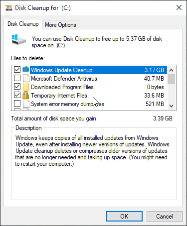 ใช้โปรแกรม Disk Cleanup Utility ใช้โปรแกรม Disk Cleanup Utility
