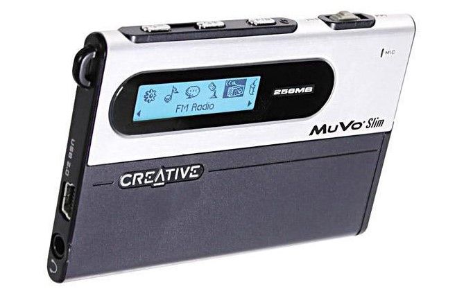 เครื่องเล่นเพลงดิจิทัลแบบพกพา Creative MuVo Slim เครื่องเล่นเพลงดิจิทัลแบบพกพา Creative MuVo Slim