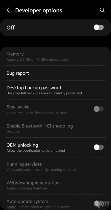 วิธีปิด Developer Options เมื่อไม่ใช้งาน