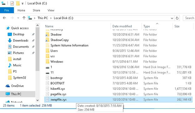 Swapfile.sys คืออะไร ?