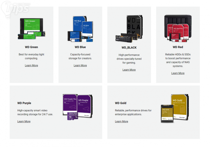 ฮาร์ดดิสก์ WD แต่ละสี แตกต่างกันอย่างไร ? ทั้ง WD สีเขียว สีน้ำเงิน สีดำ สีแดง สีม่วง และสีทอง
