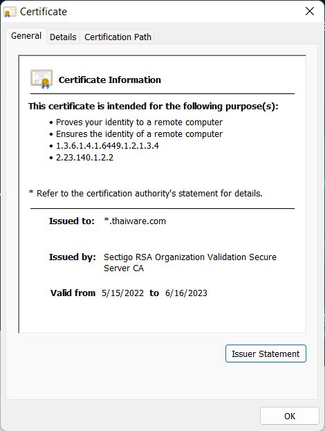 วิธี ดูรายละเอียด SSL Certificate บน Google Chrome วิธี ดูรายละเอียด SSL Certificate บน Google Chrome