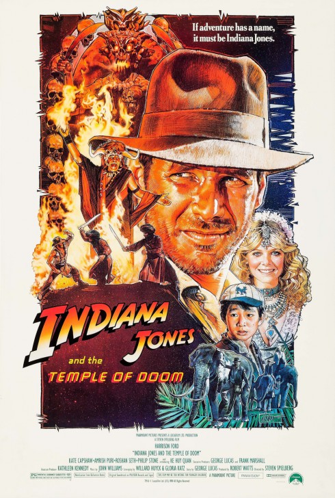 โปสเตอร์หนัง ภาพยนตร์ Indiana Jones and the Temple of Doom ค.ศ. 1984 (พ.ศ. 2527)