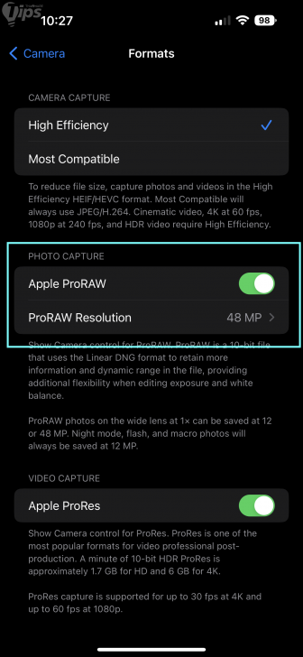 วิธีถ่ายรูปที่ความละเอียด 48 MP บน iPhone 14 Pro