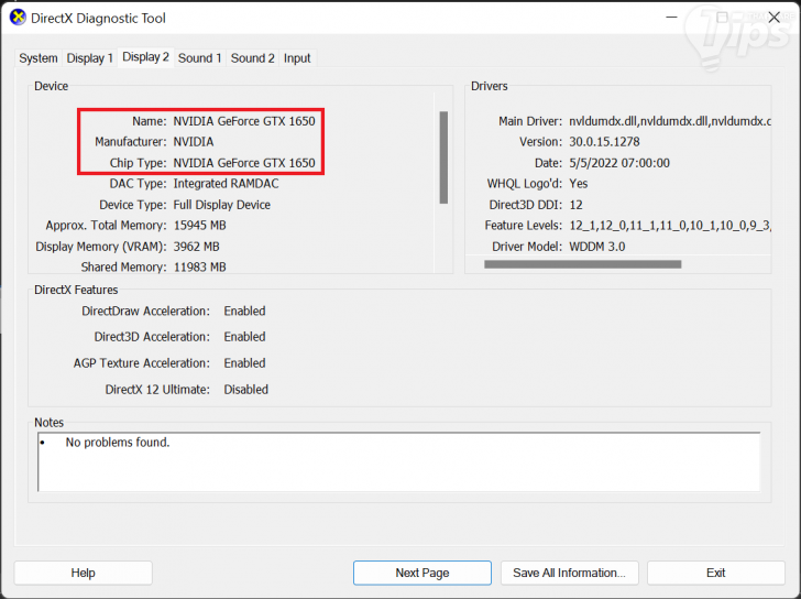 เช็ครุ่นการ์ดจอของเครื่องก่อน