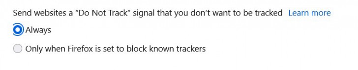 ตั้งค่าไม่ให้เว็บติดตามเรา (Enable Do Not Track Features)
