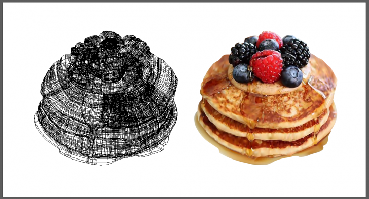 ตัวอย่างงานที่ใช้เครื่องมือ Mesh Tools บนโปรแกรม Adobe Illustrator