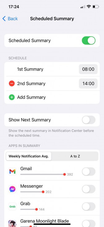 ตั้งค่า ให้ iPhone ส่งสรุปการแจ้งเตือนตามเวลา (Deliver Notifications with Scheduled Summary)