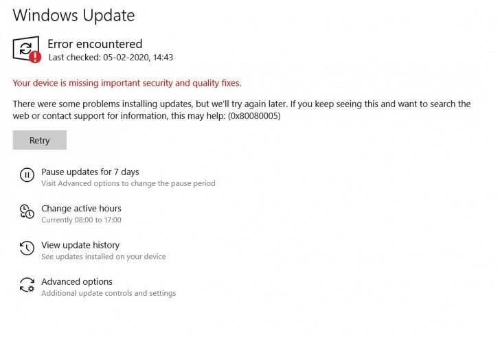 ปัญหาด้านการอัปเดต Windows (Windows Update Problems)