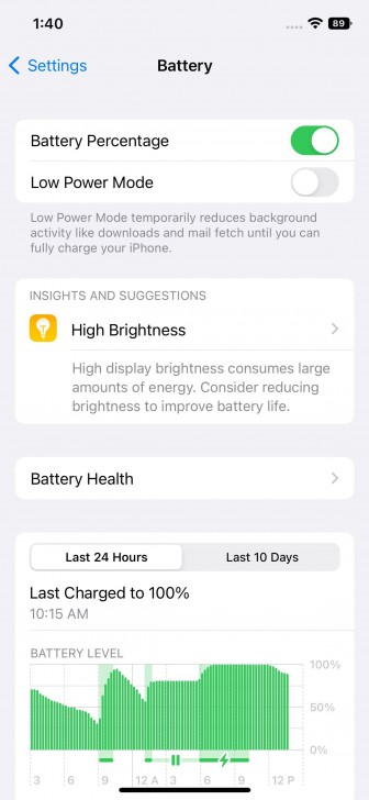 วิธีเช็คการใช้งานแบตเตอรี่บน iPhone