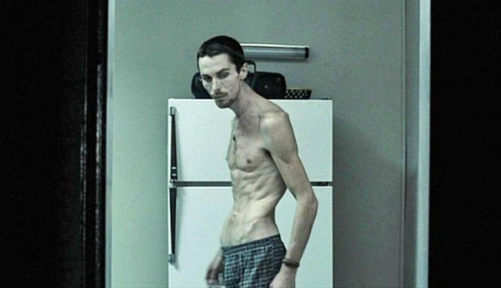 Christian Bale ในบท Trevor Reznik จากหนัง ภาพยนตร์ The Machinist ค.ศ. 2004 (พ.ศ. 2547)
