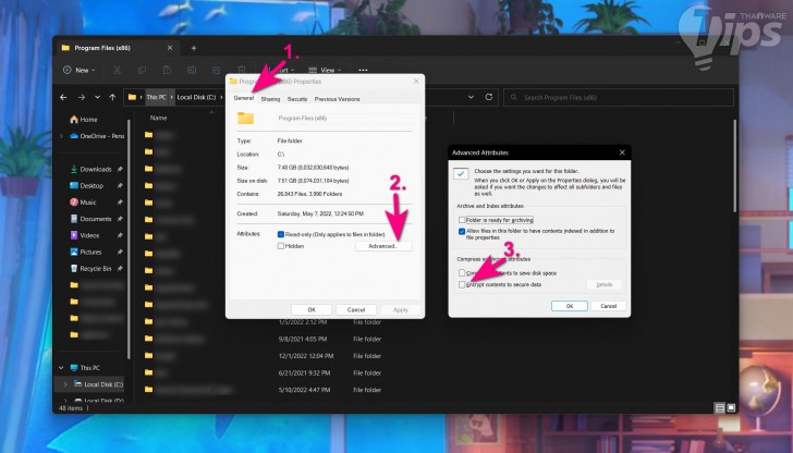 ตรวจสอบว่าไฟล์ ไม่ได้ถูกเข้ารหัสเอาไว้ (Make sure the file is Not Encrypted)