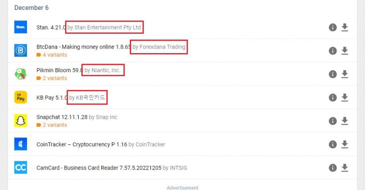 เว็บไซต์ APKMirror