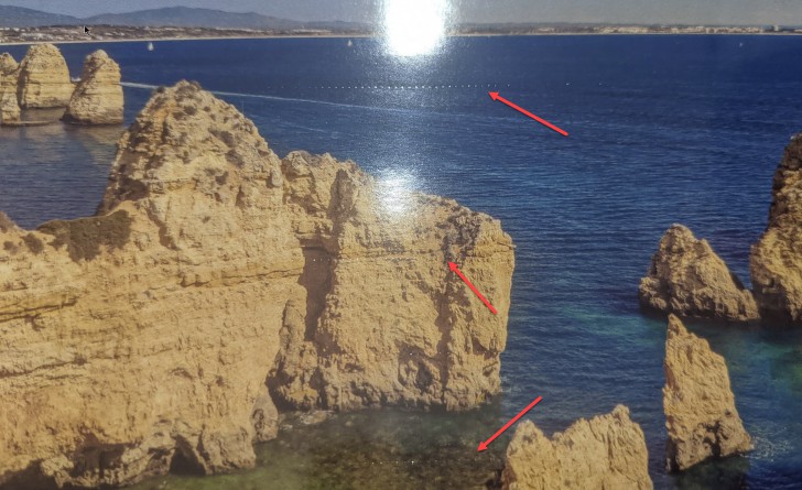 ตัวอย่างของ งานพิมพ์ที่มีปัญหา Pizza Wheel จากเครื่องพิมพ์อิงค์เจ็ท