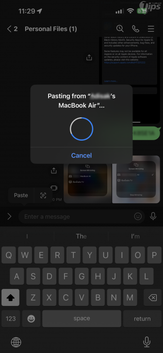 คัดลอกข้อความ หรือรูปภาพระหว่างเครื่อง Mac, iPhone และ iPad ​​​​​​​(Copy Text or Pictures between Mac, iPhone and iPad)