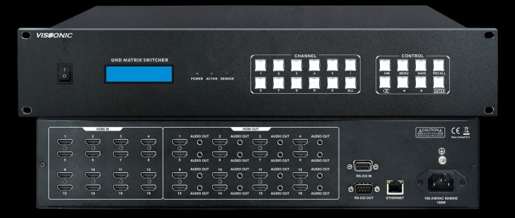 อุปกรณ์ UHD4Kx2K HDMI 16x16 Matrix Switcher ยี่ห้อ Vissonic