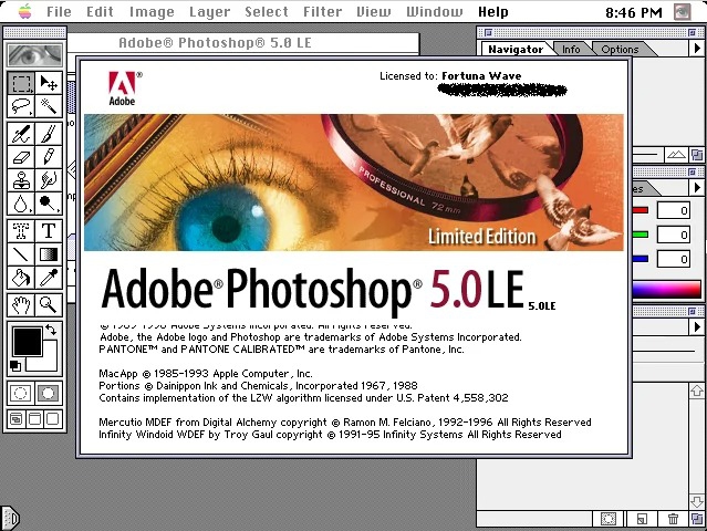 โปรแกรม Adobe Photoshop 5.0 LE โปรแกรม Adobe Photoshop 5.0 LE