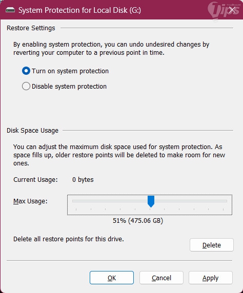 ลดขนาดพื้นที่ในการทำ System Restore (Reduce System Restore Space) ลดขนาดพื้นที่ในการทำ System Restore (Reduce System Restore Space)