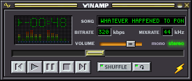 ภาพตัวอย่างของ โปรแกรม Winamp เวอร์ชัน 1