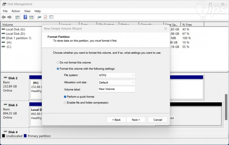 การสร้างพาร์ทิชันใหม่ ผ่าน Disk Management บน Windows