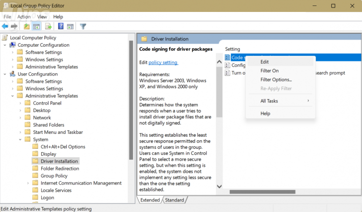 วิธีติดตั้ง Unsigned Driver บนระบบปฏิบัติการ Windows