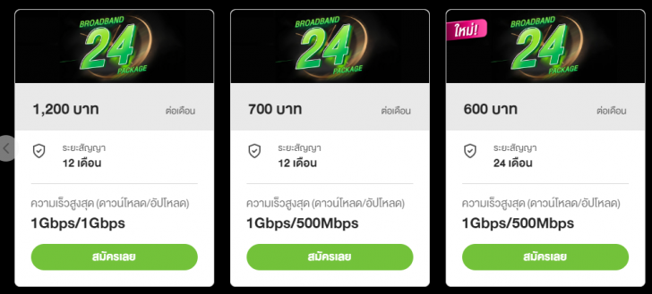AIS Fibre Broadband24 Package แพ็กเกจเน็ตบ้านคุณภาพเริ่มต้นเพียง 500 บาท