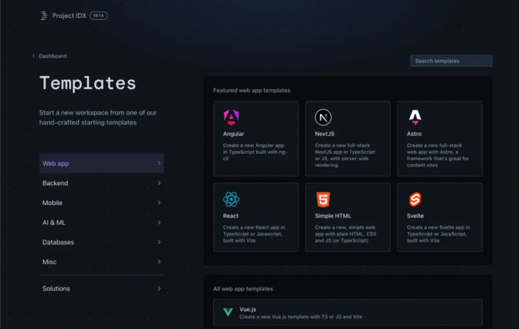 Project IDX คืออะไร ? พามาดูแพลตฟอร์มเขียนโค้ดออนไลน์ จาก Google Project IDX คืออะไร ? พามาดูแพลตฟอร์มเขียนโค้ดออนไลน์ จาก Google