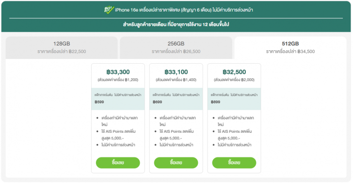 ซื้อ iPhone 16 ค่ายไหนดี ? เช็คโปรโมชัน ดูราคาจาก AIS dtac และ TrueMove H