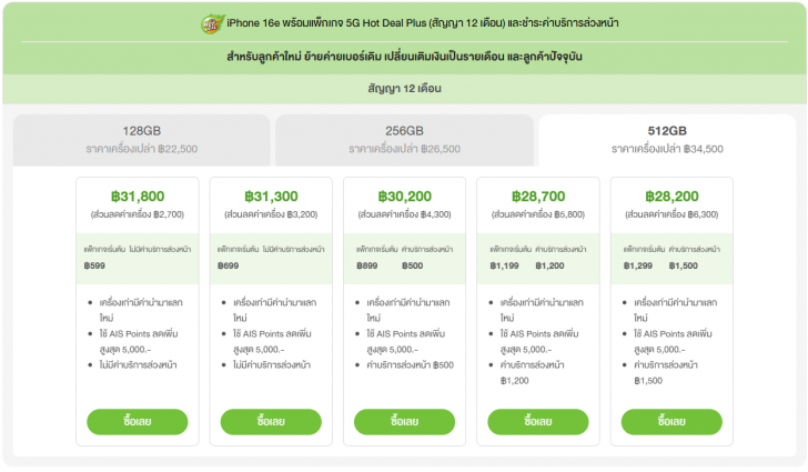 ซื้อ iPhone 16 ค่ายไหนดี ? เช็คโปรโมชัน ดูราคาจาก AIS dtac และ TrueMove H