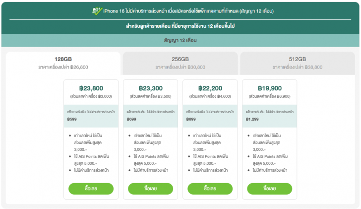 ซื้อ iPhone 16 ค่ายไหนดี ? เช็คโปรโมชัน ดูราคาจาก AIS dtac และ TrueMove H