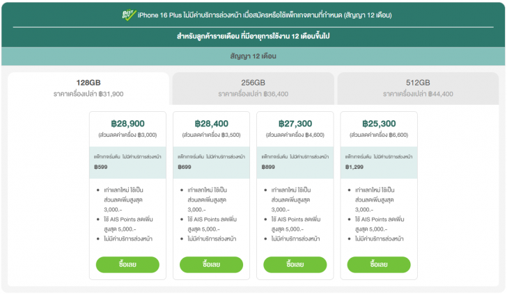 ซื้อ iPhone 16 ค่ายไหนดี ? เช็คโปรโมชัน ดูราคาจาก AIS dtac และ TrueMove H