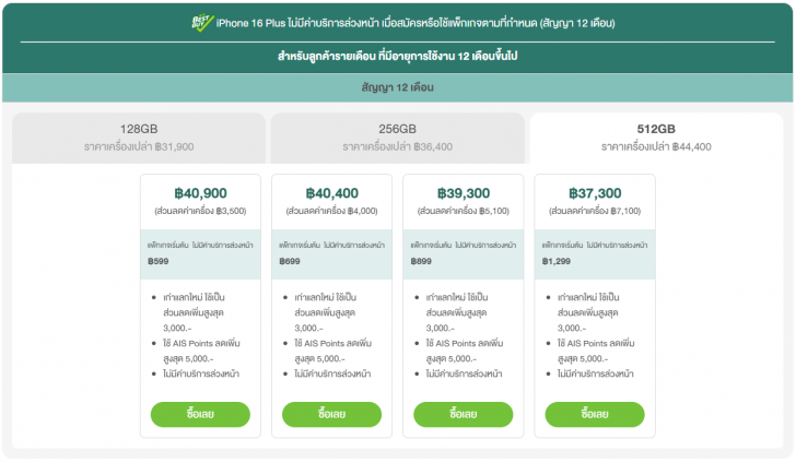 ซื้อ iPhone 16 ค่ายไหนดี ? เช็คโปรโมชัน ดูราคาจาก AIS dtac และ TrueMove H
