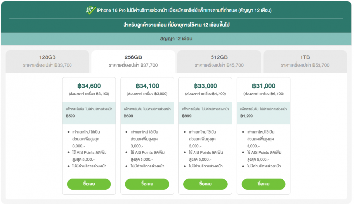 ซื้อ iPhone 16 ค่ายไหนดี ? เช็คโปรโมชัน ดูราคาจาก AIS dtac และ TrueMove H