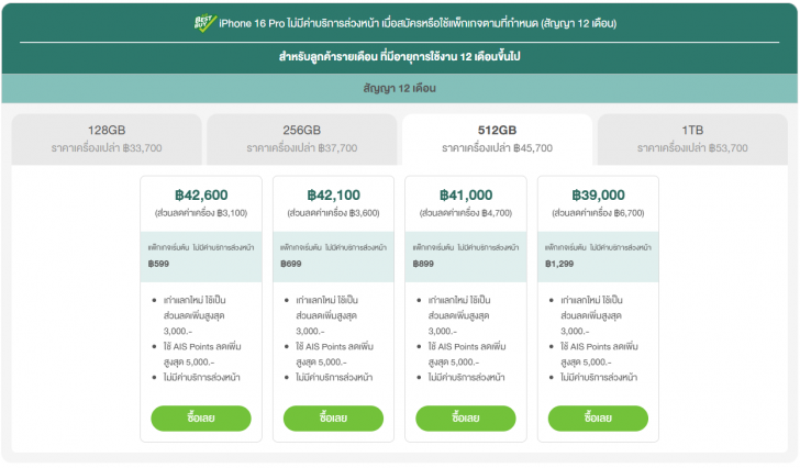 ซื้อ iPhone 16 ค่ายไหนดี ? เช็คโปรโมชัน ดูราคาจาก AIS dtac และ TrueMove H