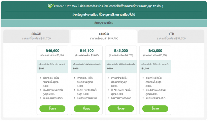 ซื้อ iPhone 16 ค่ายไหนดี ? เช็คโปรโมชัน ดูราคาจาก AIS dtac และ TrueMove H