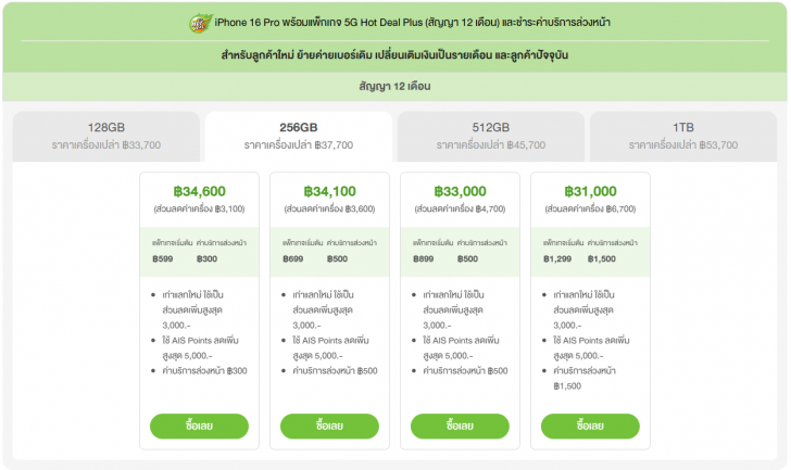ซื้อ iPhone 16 ค่ายไหนดี ? เช็คโปรโมชัน ดูราคาจาก AIS dtac และ TrueMove H