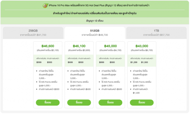 ซื้อ iPhone 16 ค่ายไหนดี ? เช็คโปรโมชัน ดูราคาจาก AIS dtac และ TrueMove H