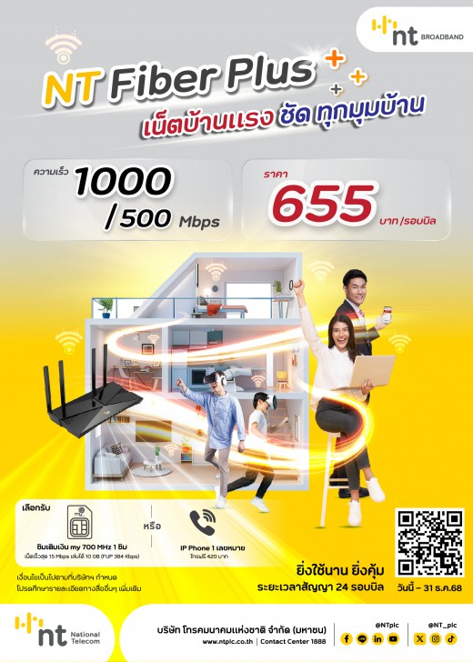 เน็ตบ้านค่ายไหนดี ? ดูโปรโมชันเน็ตบ้าน AIS 3BB Fibre 3 / True Online / NT Broadband & C Internet