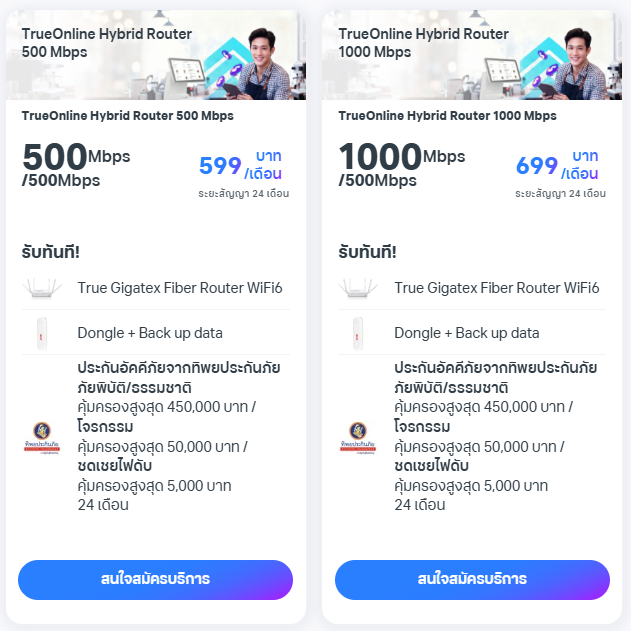 แพ็กเกจ TrueOnline Hybrid Router